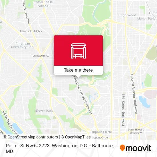 Porter St Nw+#2723 map