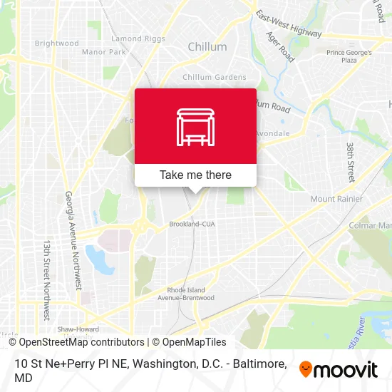 10 St Ne+Perry Pl NE map