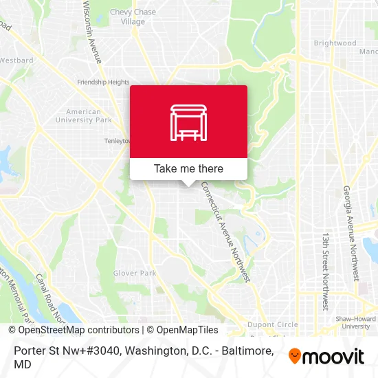 Porter St Nw+#3040 map