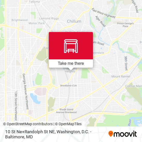 10 St Ne+Randolph St NE map