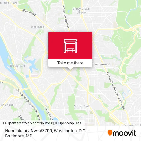 Nebraska Av Nw+#3700 map