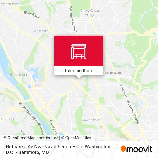 Nebraska Av Nw+Naval Security Ctr map