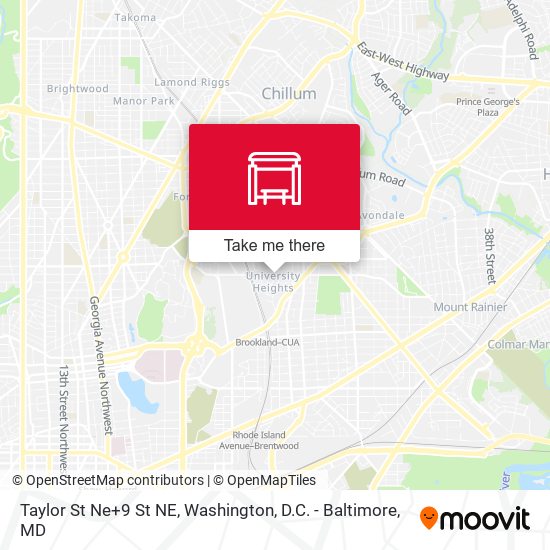 Taylor St Ne+9 St NE map