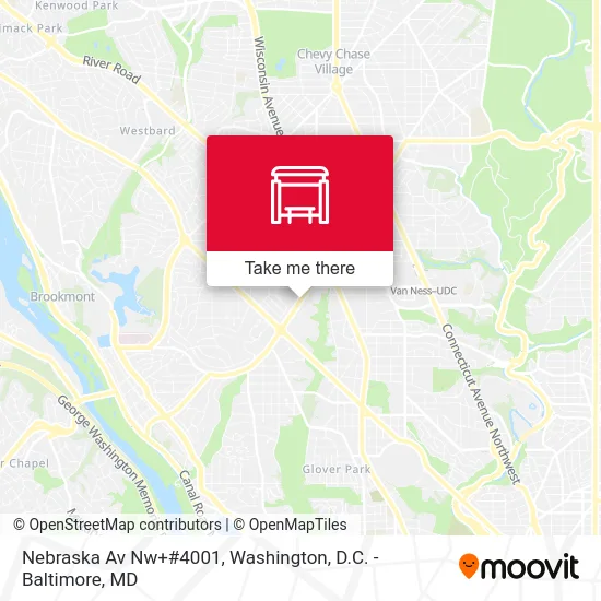 Nebraska Av Nw+#4001 map