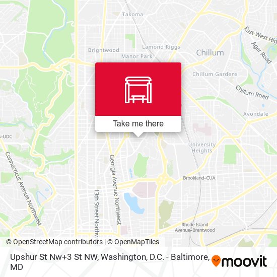 Upshur St Nw+3 St NW map