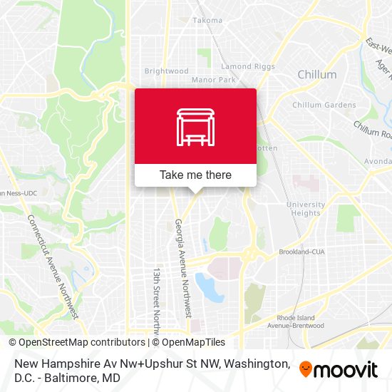 New Hampshire Av Nw+Upshur St NW map