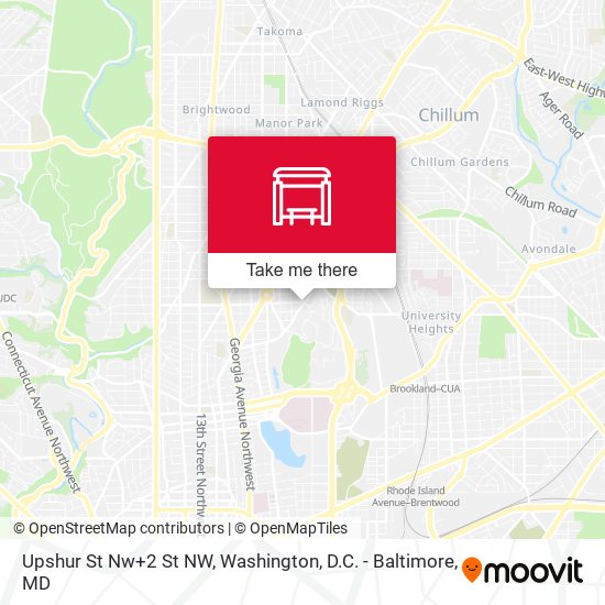 Upshur St Nw+2 St NW map