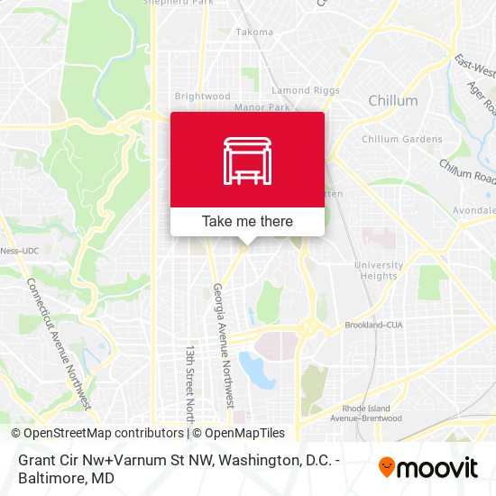 Grant Cir Nw+Varnum St NW map