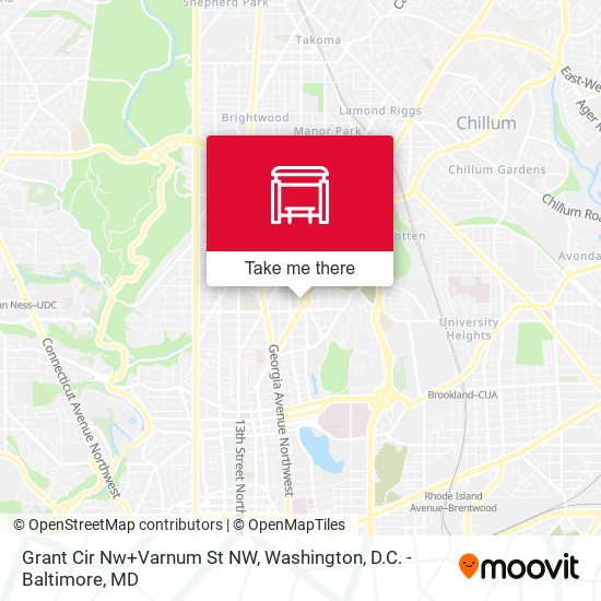 Grant Cir Nw+Varnum St NW map