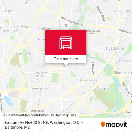 Eastern Av Ne+20 St NE map