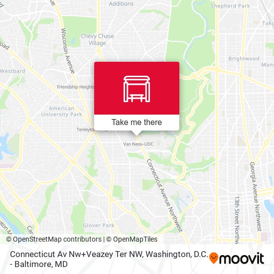 Mapa de Connecticut Av Nw+Veazey Ter NW
