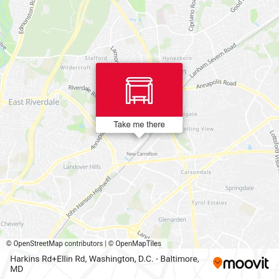 Harkins Rd+Ellin Rd map