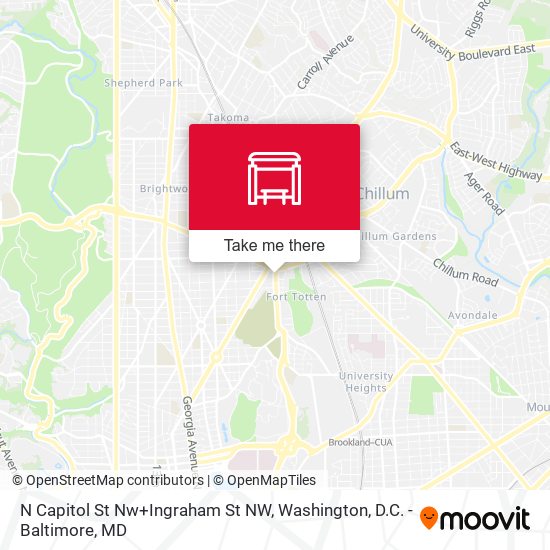 N Capitol St Nw+Ingraham St NW map