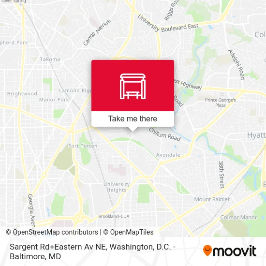 Sargent Rd+Eastern Av NE map