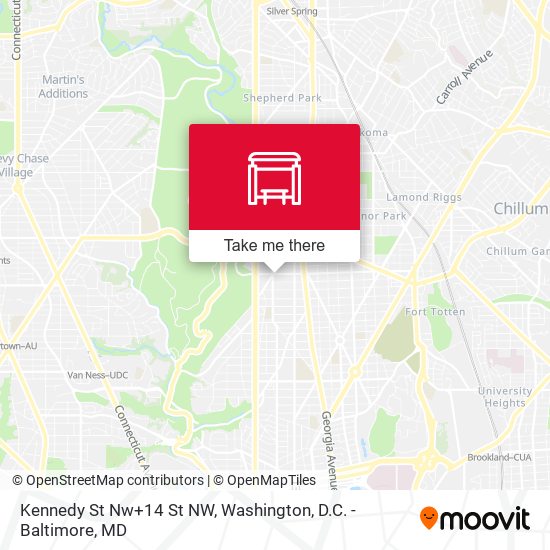 Mapa de Kennedy St Nw+14 St NW