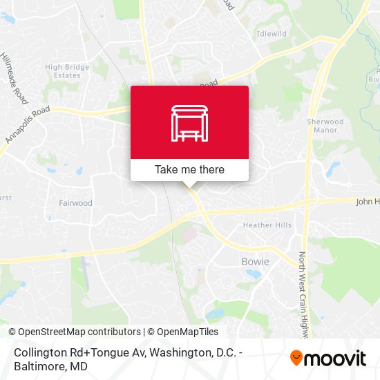 Collington Rd+Tongue Av map