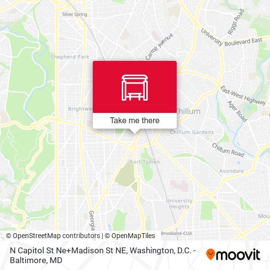 N Capitol St Ne+Madison St NE map