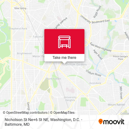 Nicholson St Ne+6 St NE map