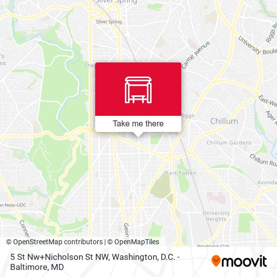 Mapa de 5 St Nw+Nicholson St NW