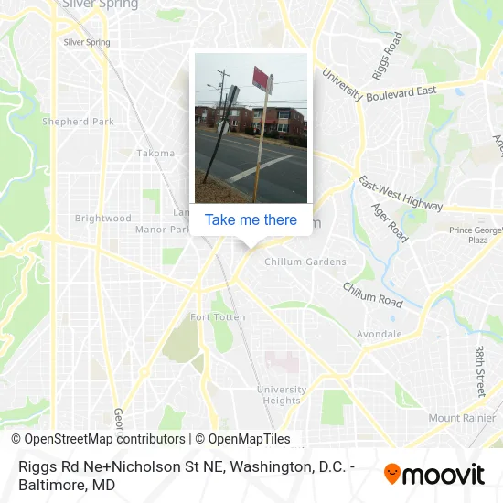 Riggs Rd Ne+Nicholson St NE map