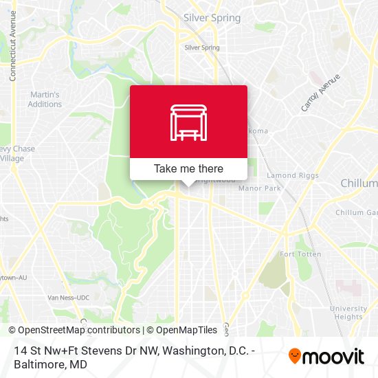 Mapa de 14 St Nw+Ft Stevens Dr NW