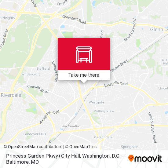 Princess Garden Pkwy+City Hall map
