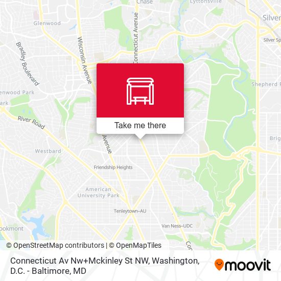 Connecticut Av Nw+Mckinley St NW map