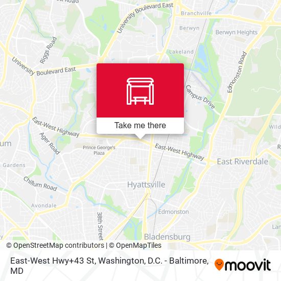 Mapa de East-West Hwy+43 St