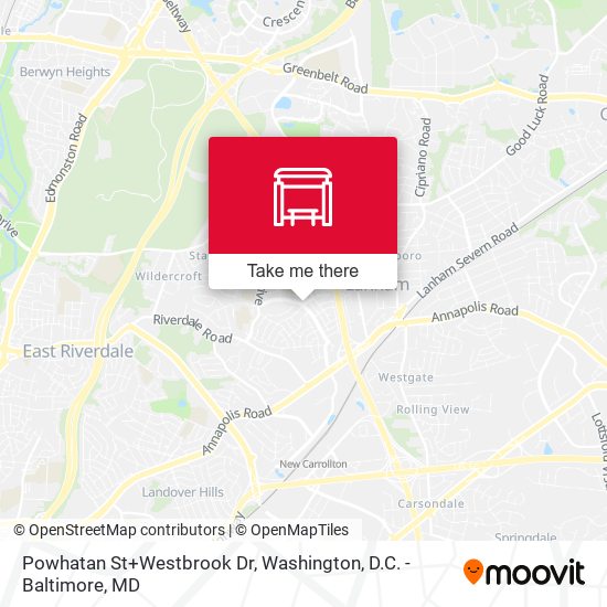 Mapa de Powhatan St+Westbrook Dr