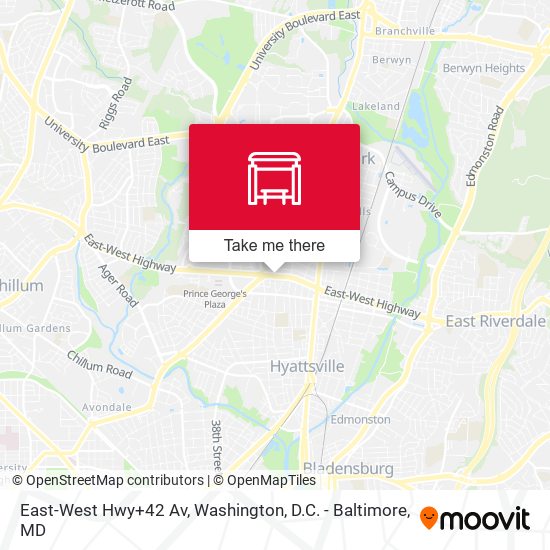 East-West Hwy+42 Av map
