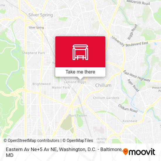 Eastern Av Ne+5 Av NE map