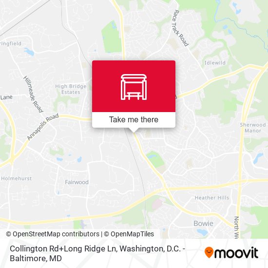 Collington Rd+Long Ridge Ln map