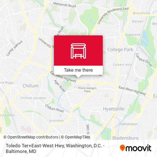 Toledo Ter+East-West Hwy map
