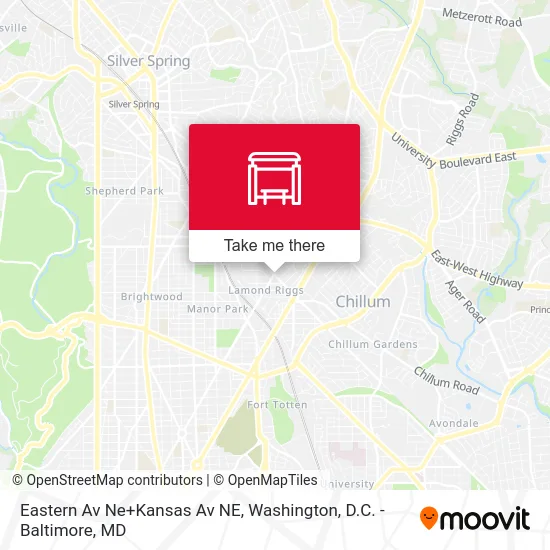 Eastern Av Ne+Kansas Av NE map