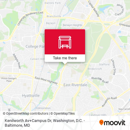 Mapa de Kenilworth Av+Campus Dr