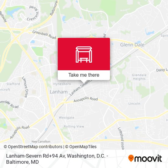 Lanham-Severn Rd+94 Av map