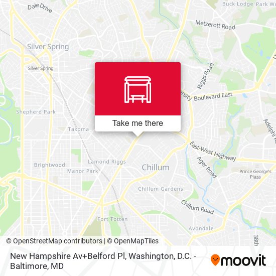 New Hampshire Av+Belford Pl map