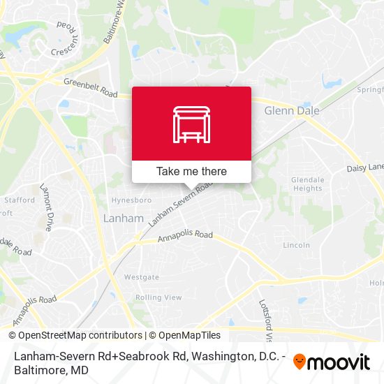 Lanham-Severn Rd+Seabrook Rd map