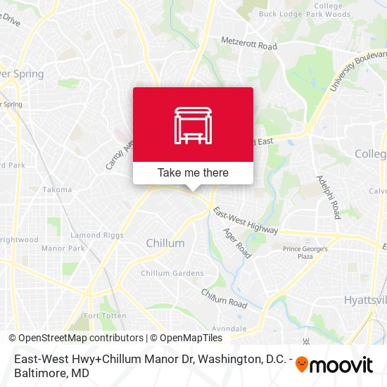 East-West Hwy+Chillum Manor Dr map
