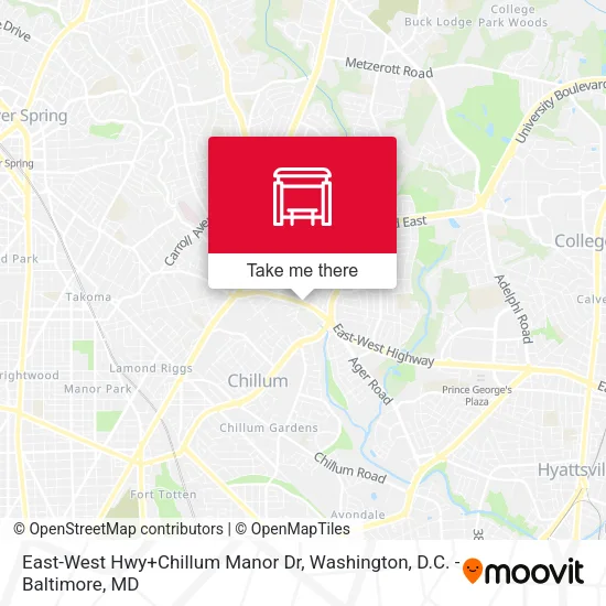 East-West Hwy+Chillum Manor Dr map