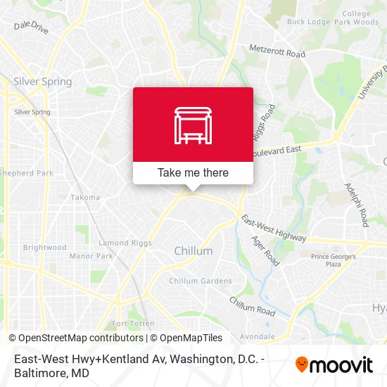 East-West Hwy+Kentland Av map