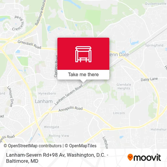 Lanham-Severn Rd+98 Av map