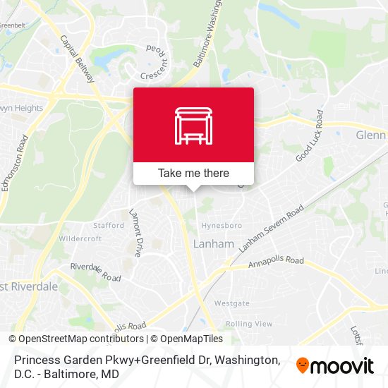 Princess Garden Pkwy+Greenfield Dr map