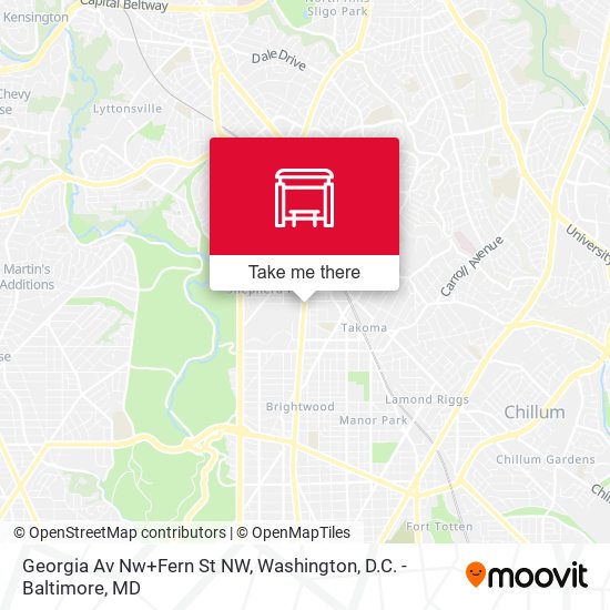 Georgia Av Nw+Fern St NW map