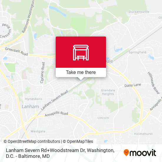 Lanham Severn Rd+Woodstream Dr map