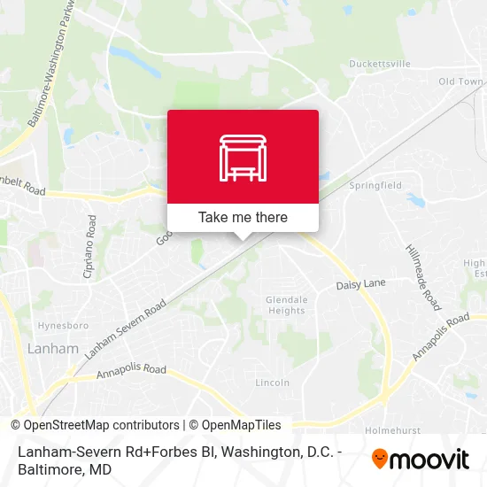 Lanham-Severn Rd+Forbes Bl map