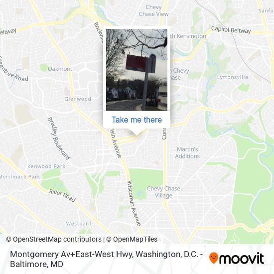 Mapa de Montgomery Av+East-West Hwy