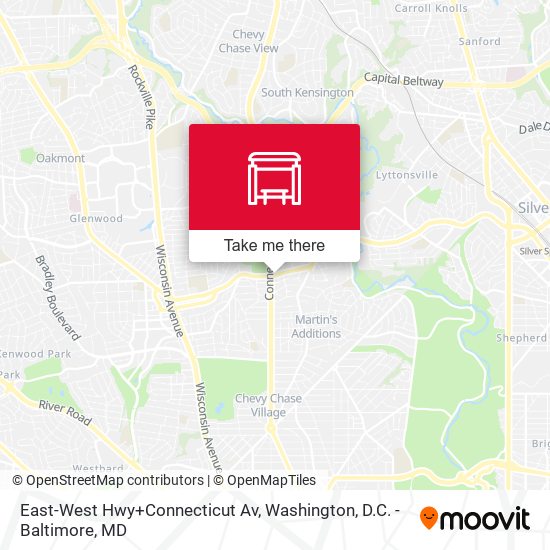 Mapa de East-West Hwy+Connecticut Av