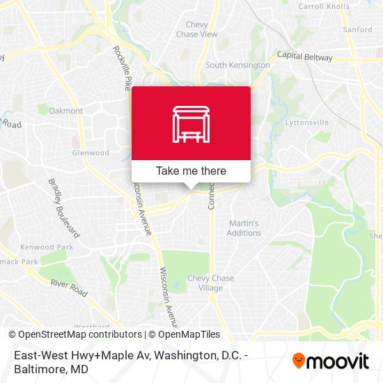 East-West Hwy+Maple Av map