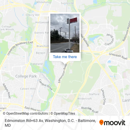 Edmonston Rd+63 Av map